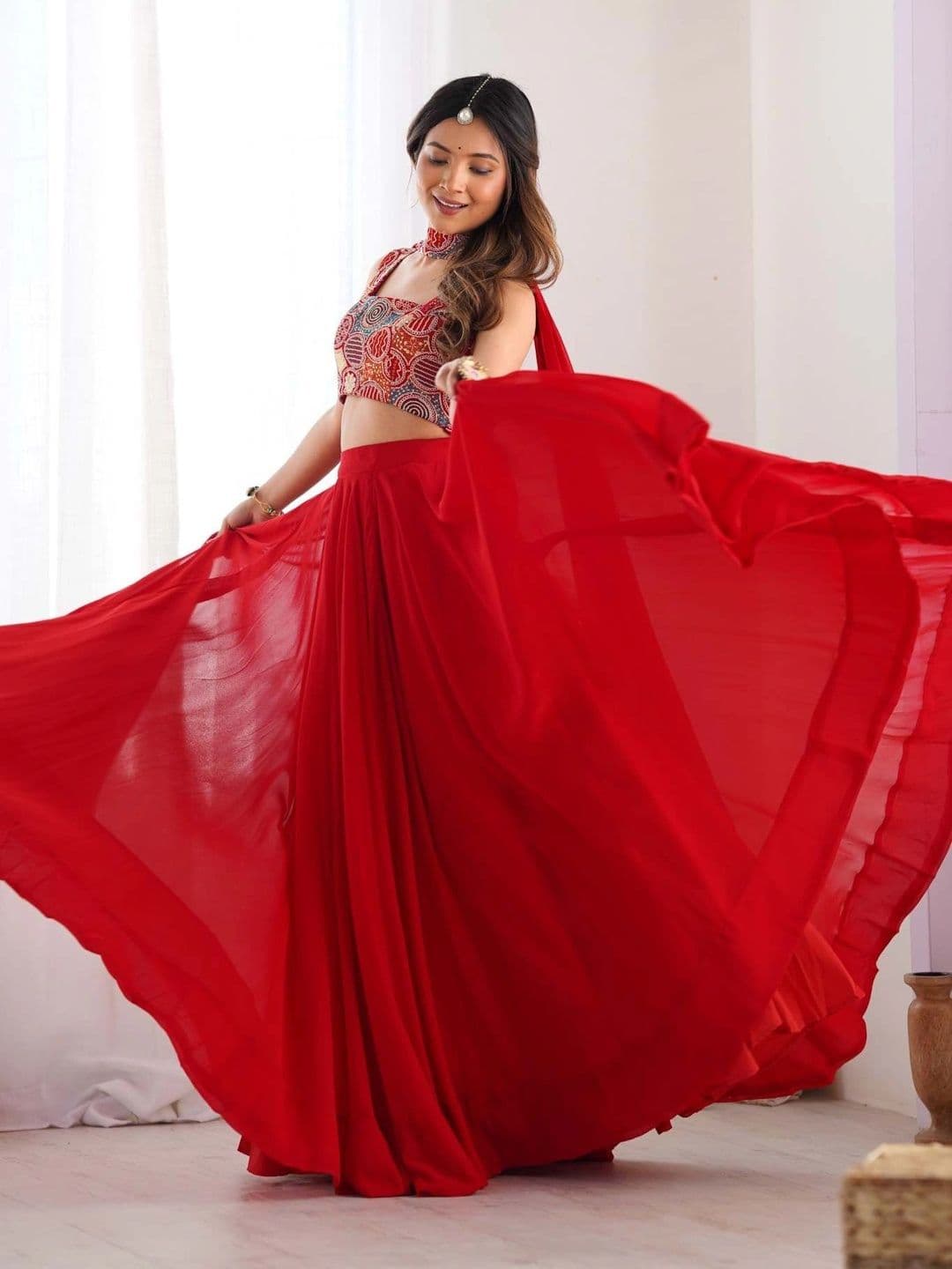 PALMIRA Printed Ready to Wear Lehenga & Blouse With Dupatta thumbnail 5