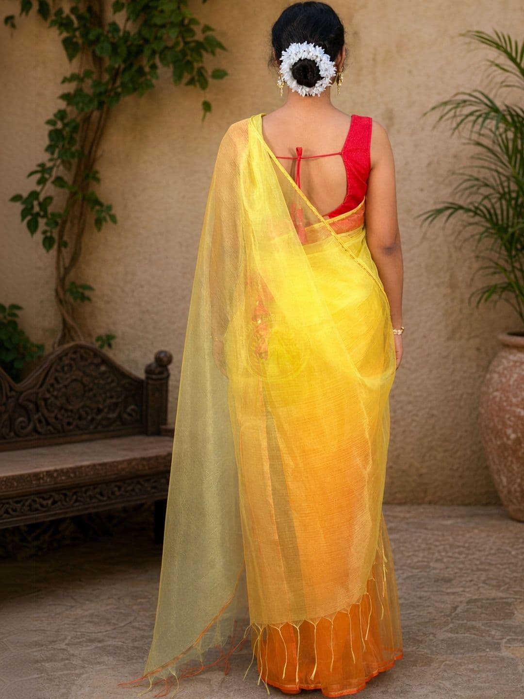 Sandhya Saree Creations Ombre Organza Fusion Sarees thumbnail 2