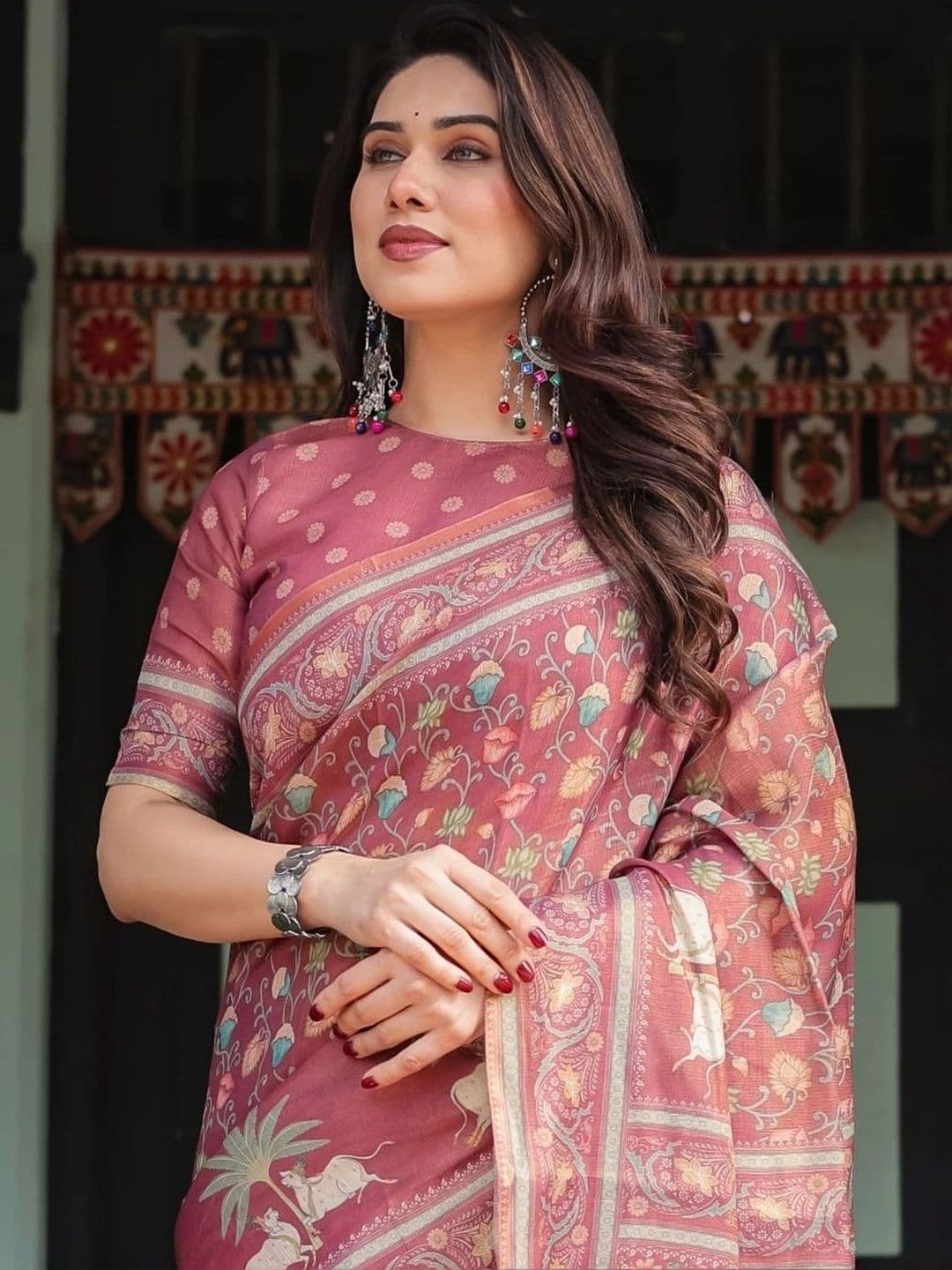 Suha Paisley Art Silk Saree thumbnail 5