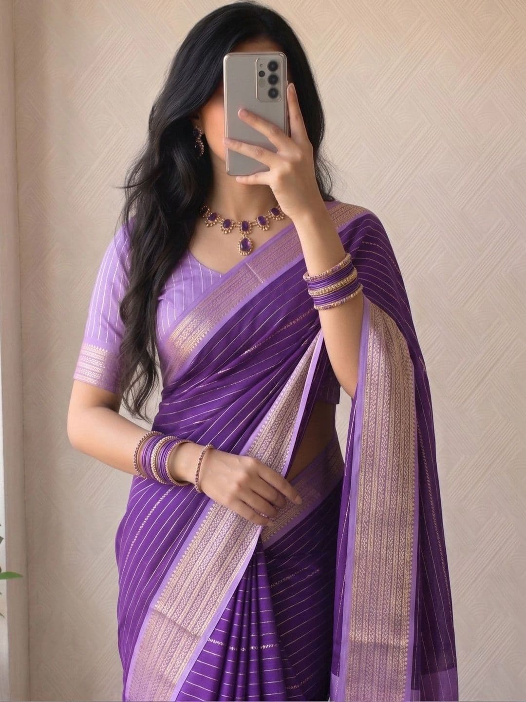 Owee Zari Silk Blend Designer Saree - view 1