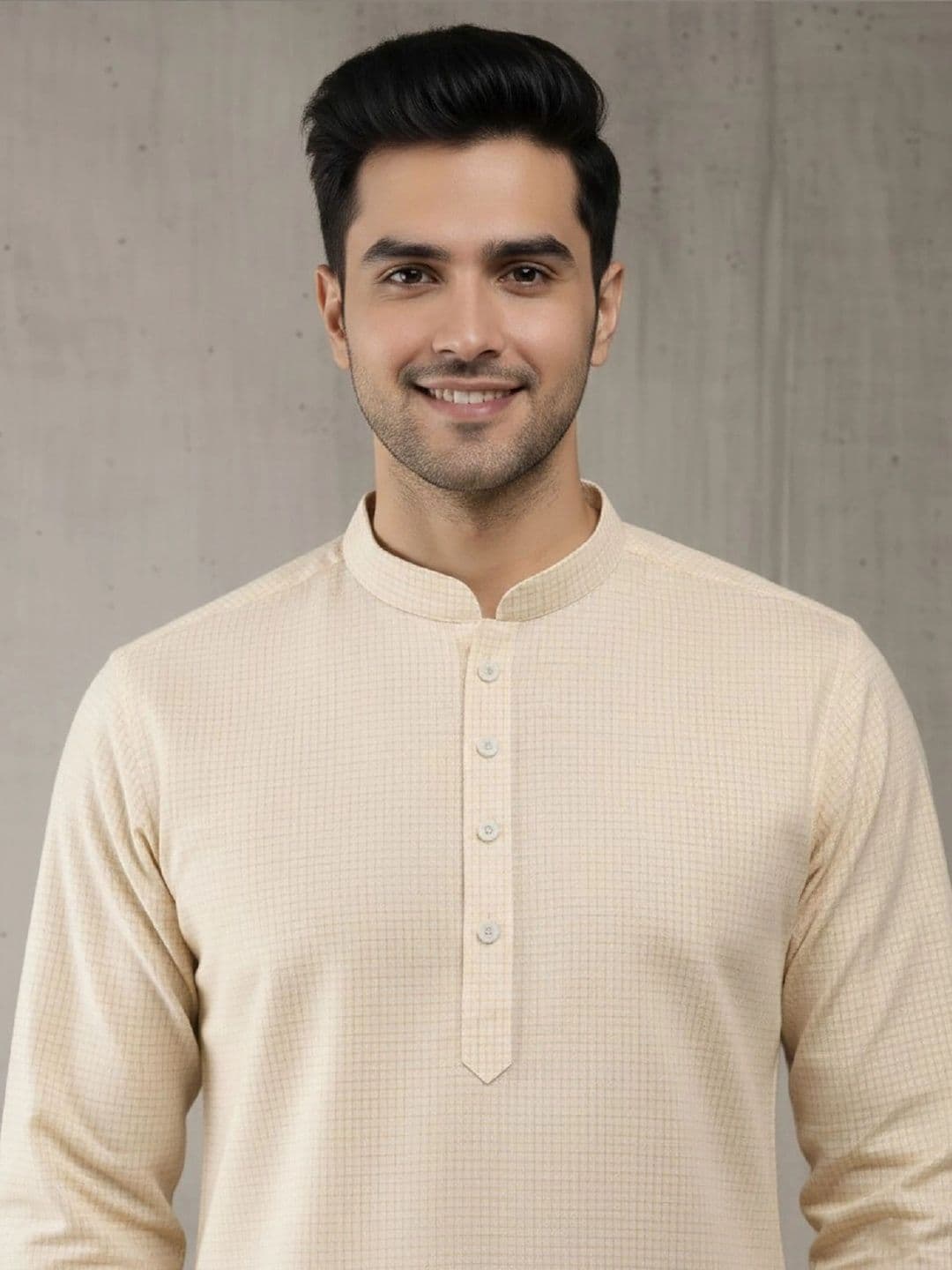 Anouk Men Checked Kurta thumbnail 4