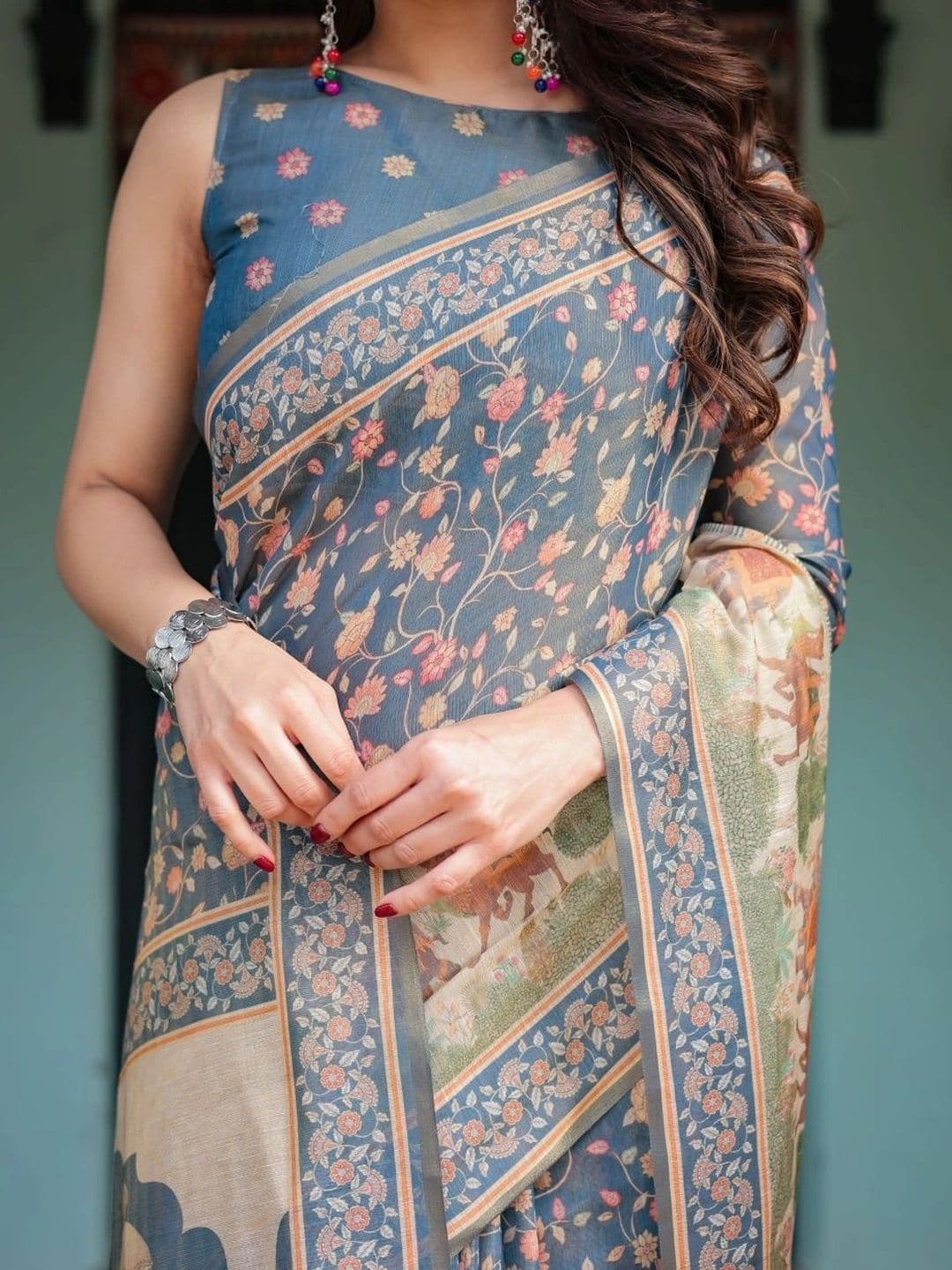 Suha Paisley Art Silk Saree thumbnail 4