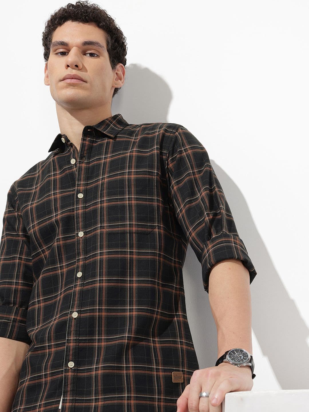 Roadster Life Co. Soft Touch Checked Casual Shirt - view 1