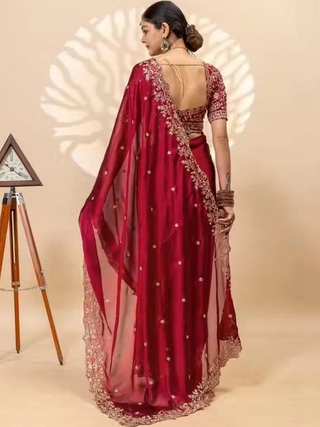 kantuba Zari Art Silk Heavy Work Saree thumbnail 2
