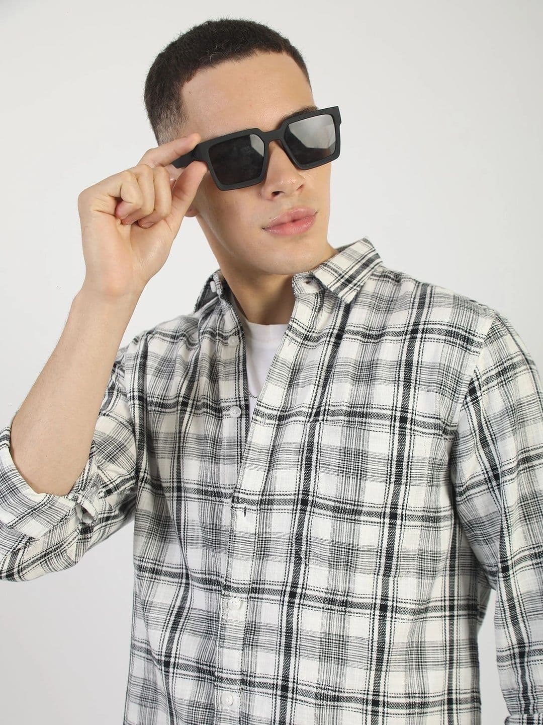 Maniac Men Comfort Checked Casual Shirt thumbnail 6