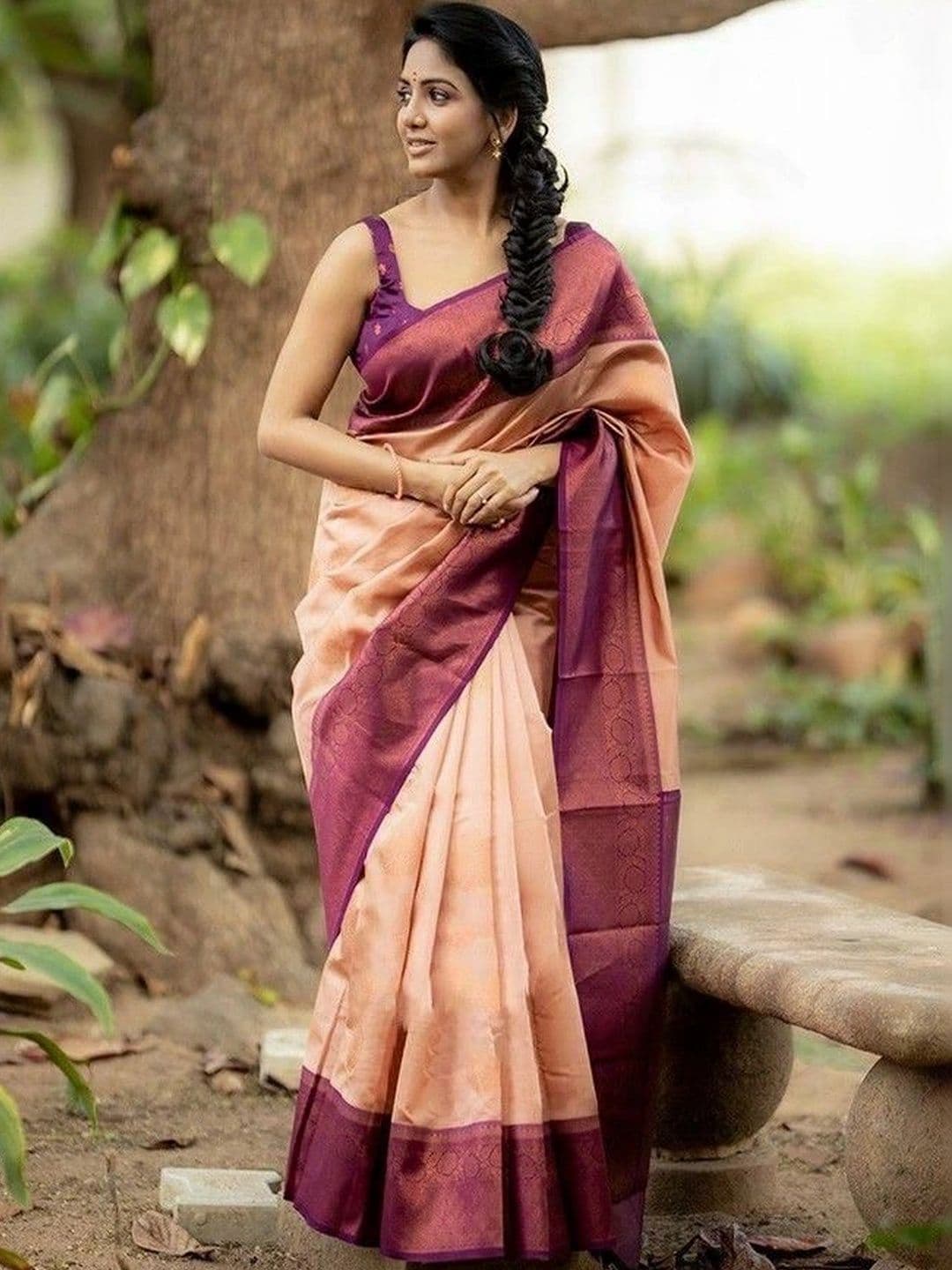 revika Woven Design Zari Art Silk Designer Kanjeevaram Saree thumbnail 2