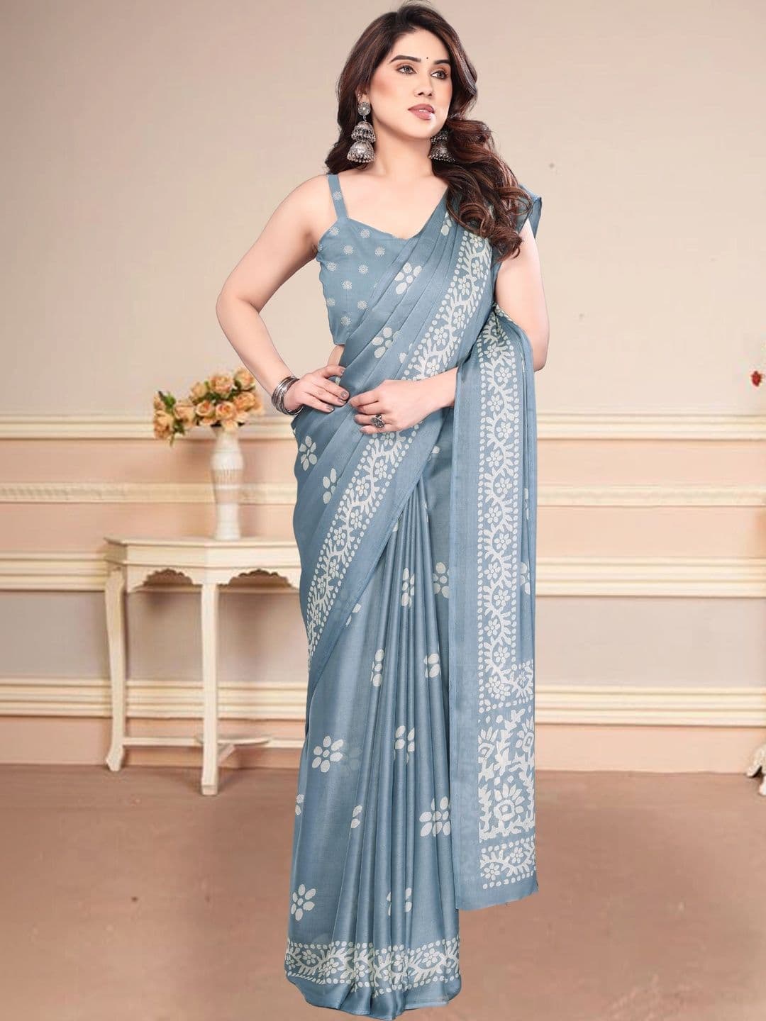 Owee Batik Pure Chiffon Designer Saree - view 1