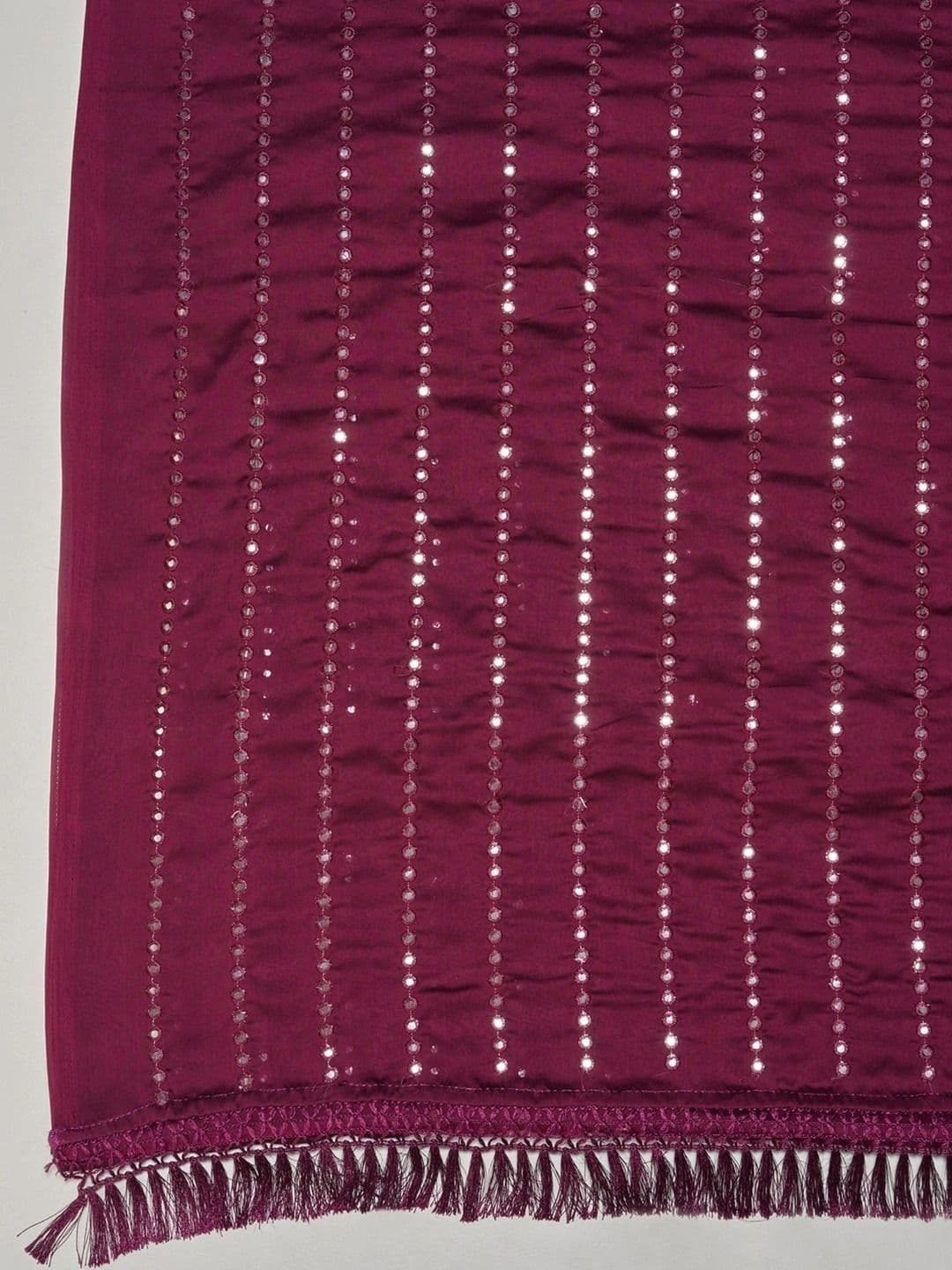 Saree mall Embellished Mirror Work Poly Georgette Designer Sarees thumbnail 5