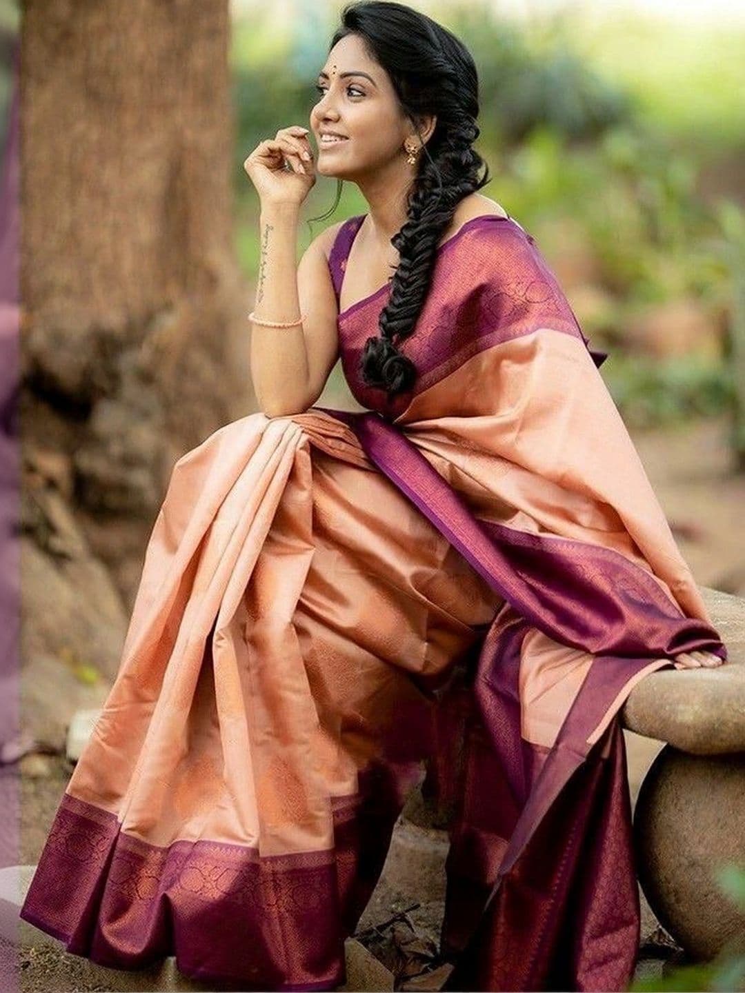 revika Woven Design Zari Art Silk Designer Kanjeevaram Saree thumbnail 6