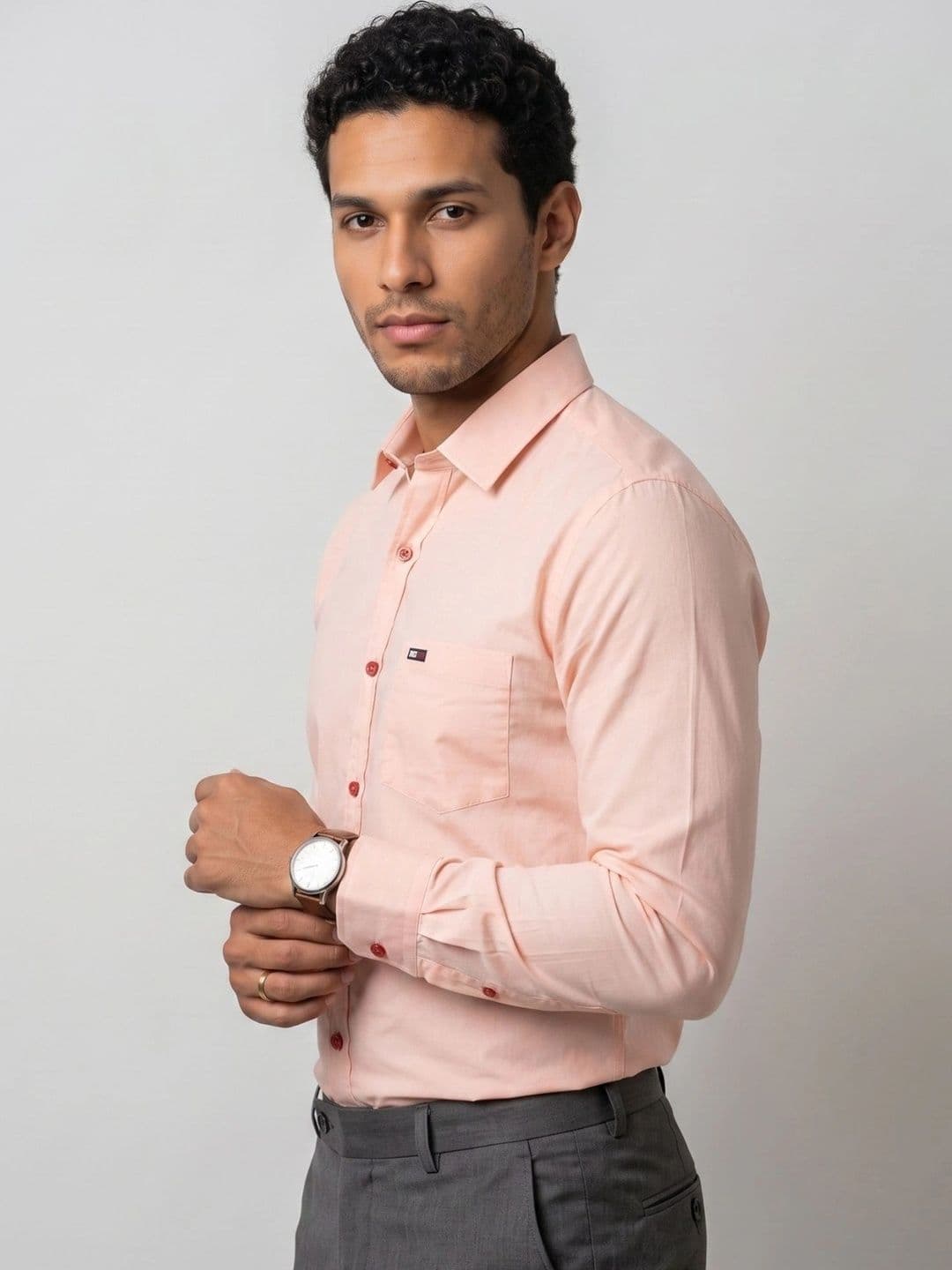 U.S. PITCHERS Men Modern Slim Fit Semiformal Shirt thumbnail 2