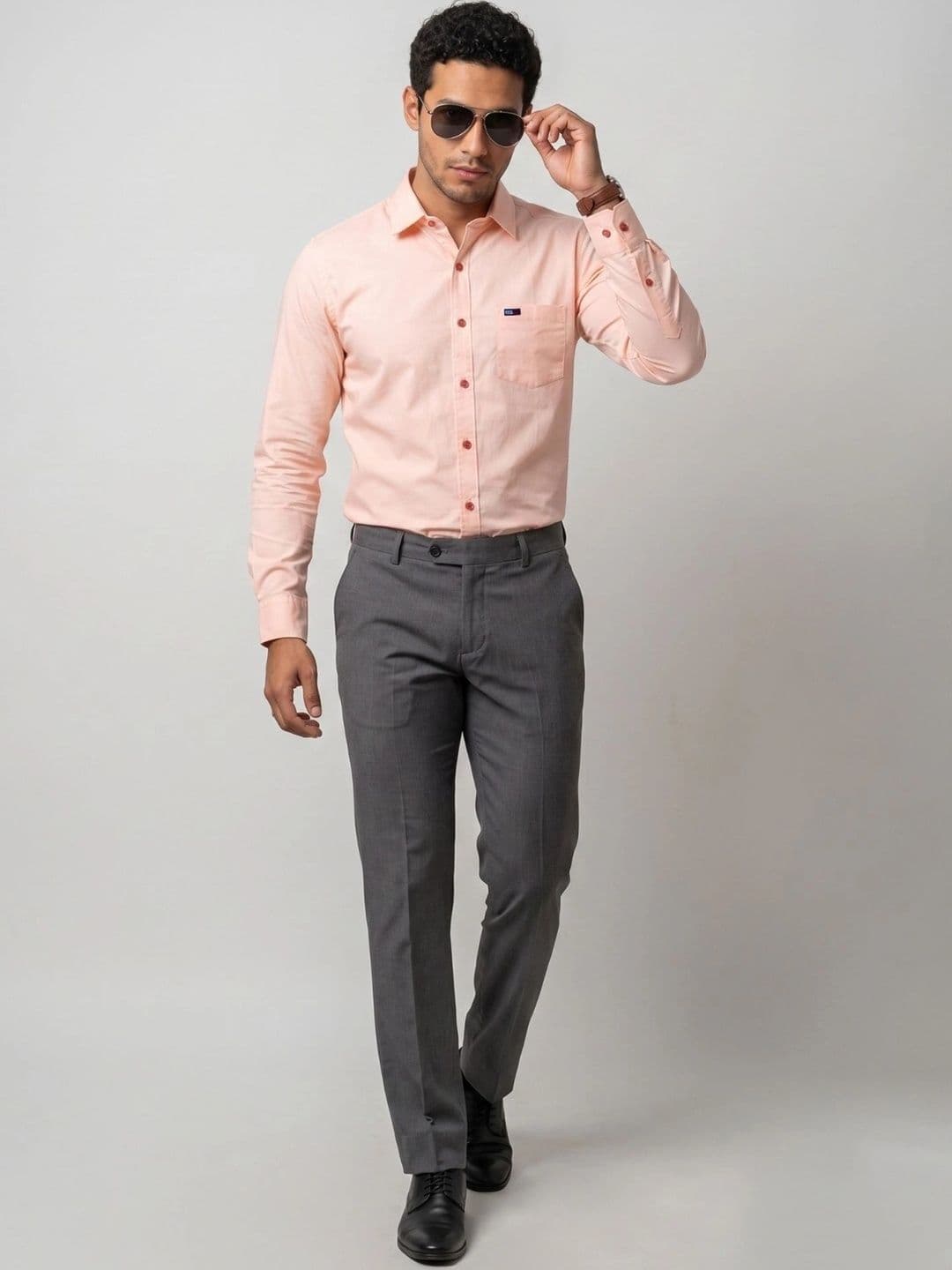 U.S. PITCHERS Men Modern Slim Fit Semiformal Shirt thumbnail 3