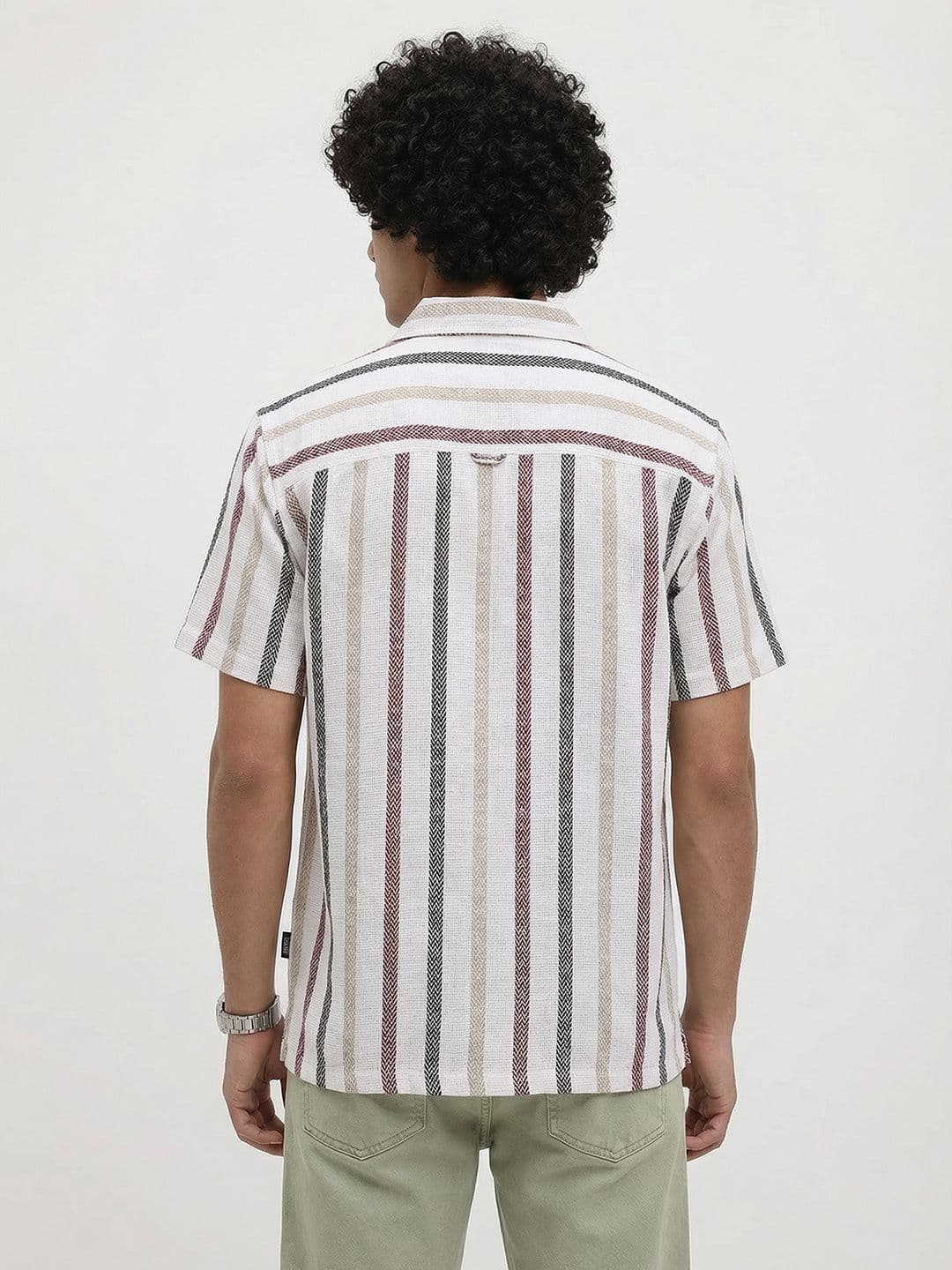 Roadster Life Co. Textured Weave Striped Shirt thumbnail 6