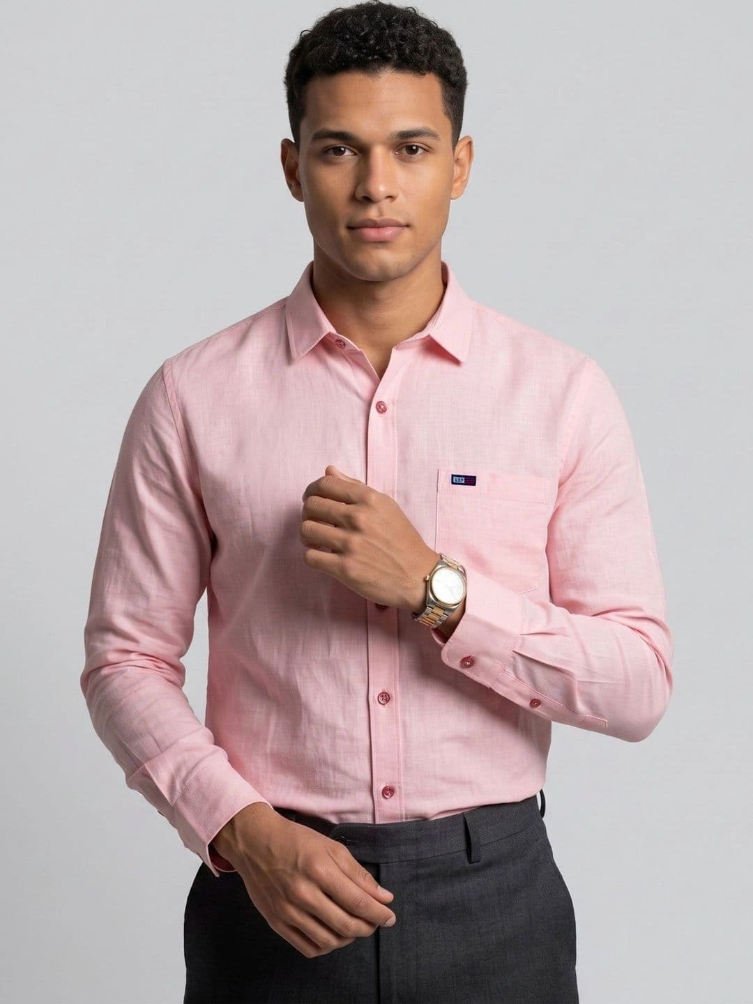 U.S. PITCHERS Men Modern Slim Fit Casual Shirt thumbnail 4