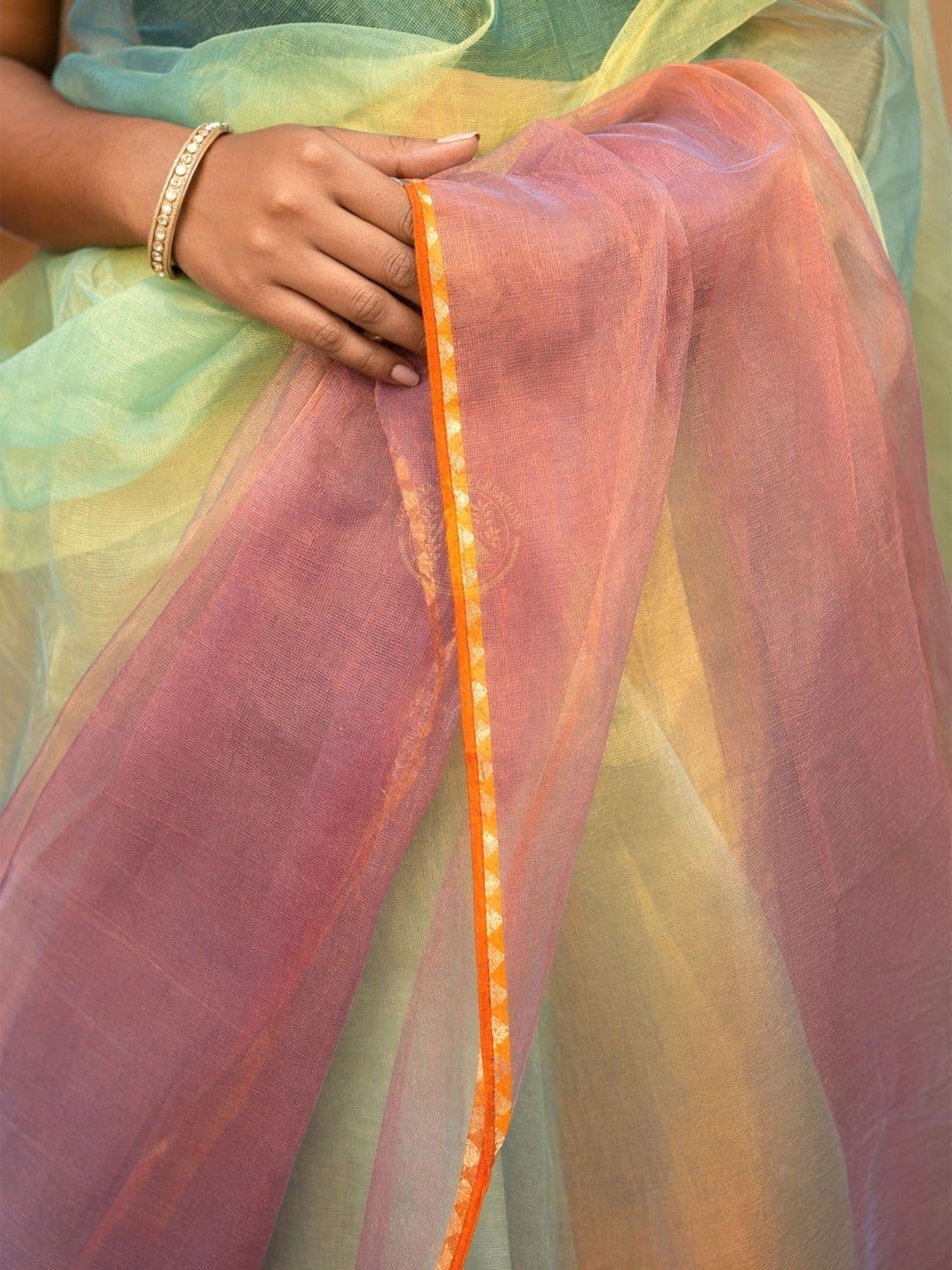 Sandhya Saree Creations Ombre Organza Fusion Sarees thumbnail 6