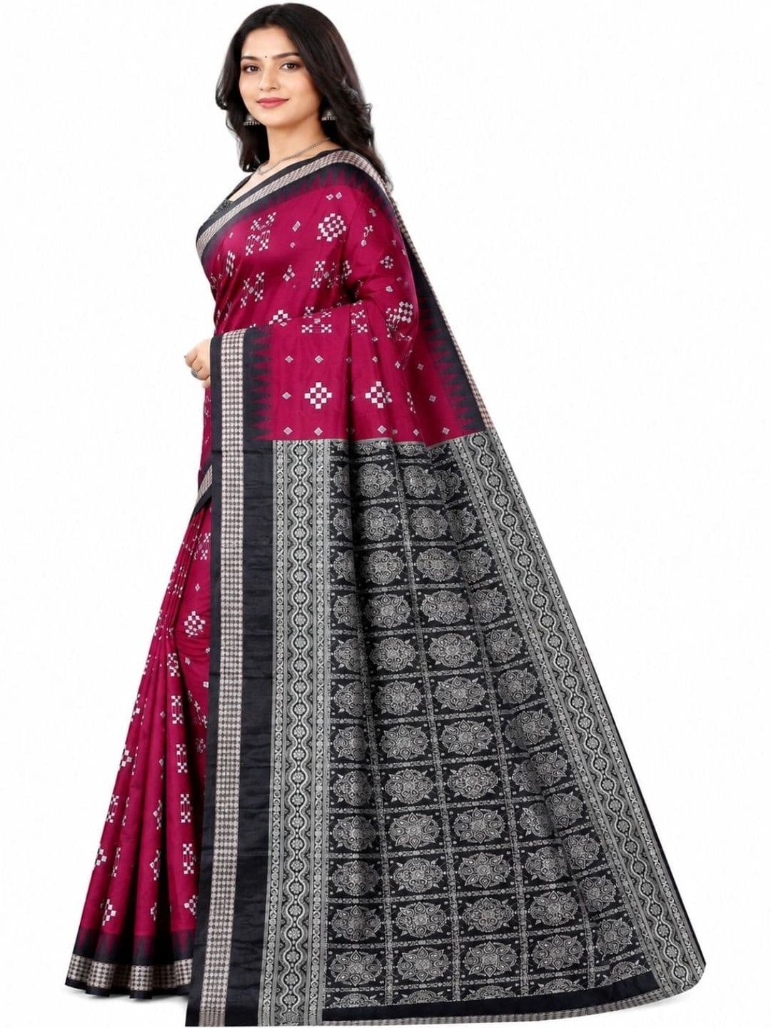 SHOPSILK Art Silk Sambalpuri Saree thumbnail 3