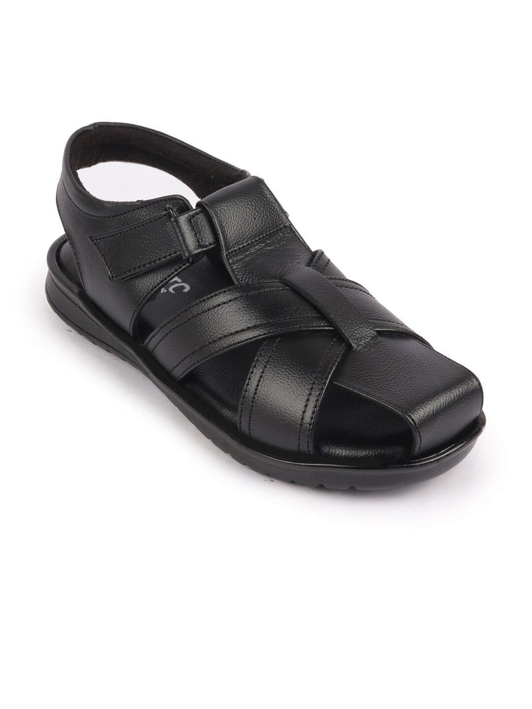 FAUSTO Men Textured Leather Fisherman Sandals thumbnail 2