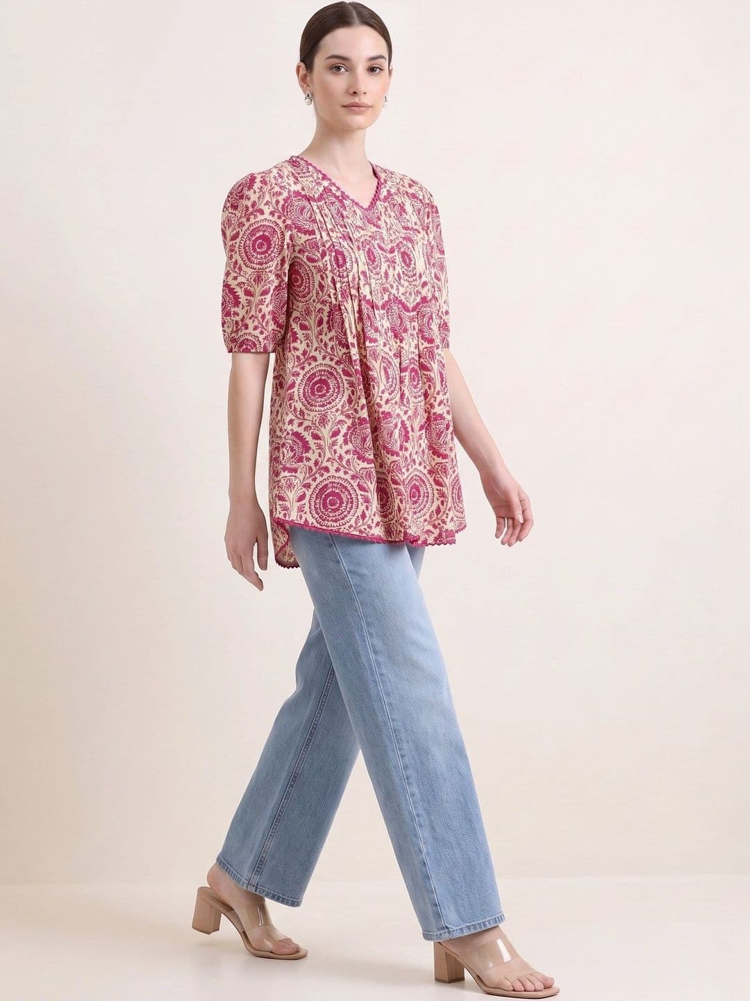 COTTON CULTURE Women Ethnic Motifs Printed Indie Prints Kurta thumbnail 2
