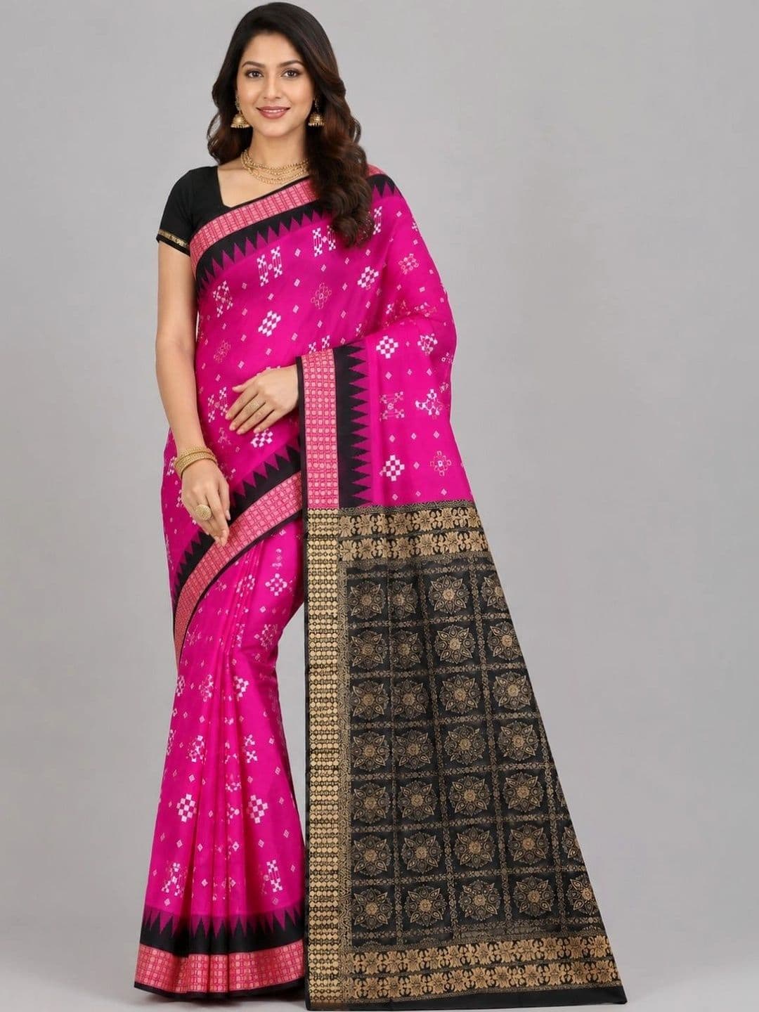 SHOPSILK Zari Art Silk Sambalpuri Saree thumbnail 2