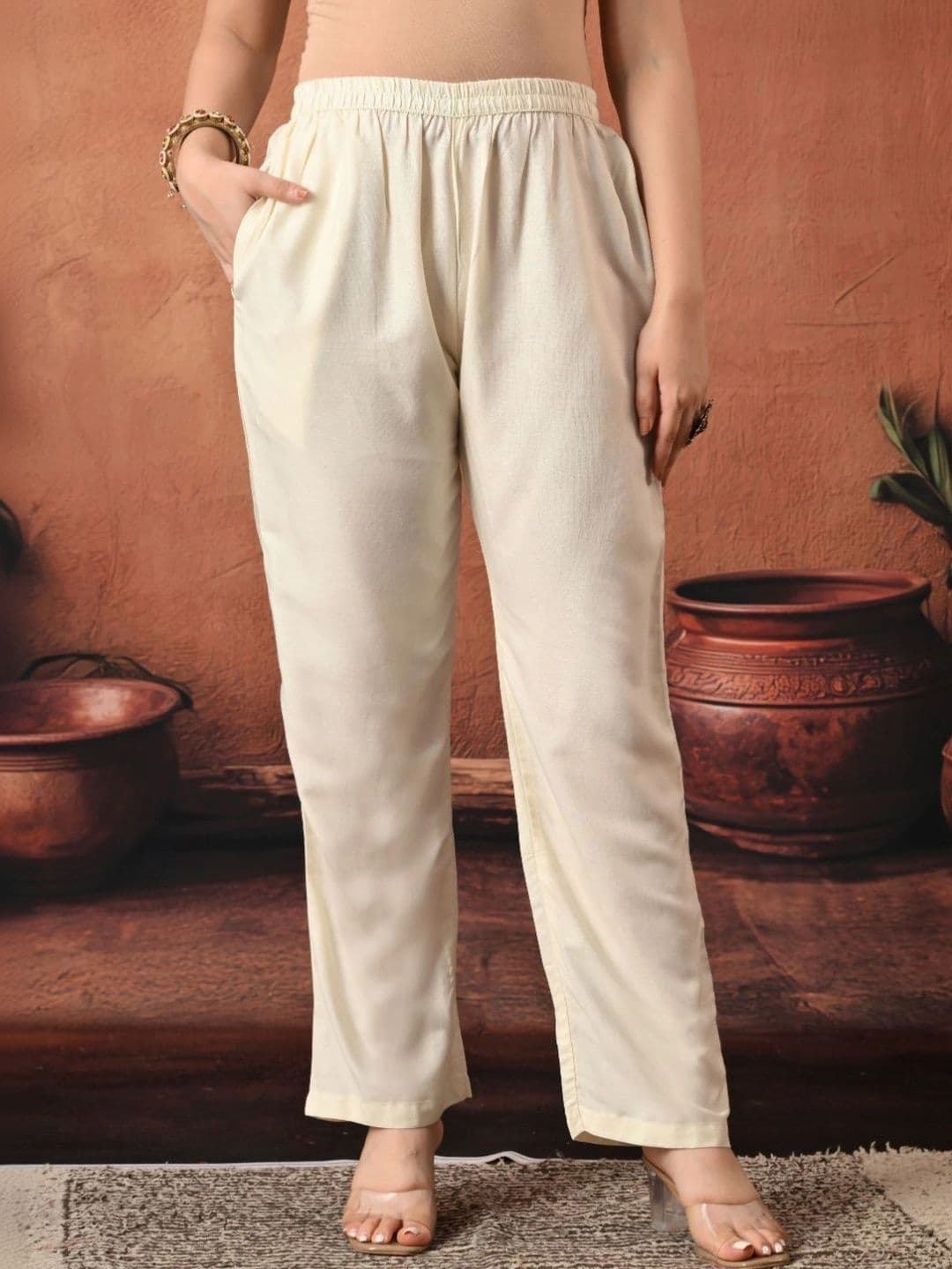 Encourage Women Floral Printed Regular Thread Work Kurta with Trousers & With Dupatta thumbnail 4
