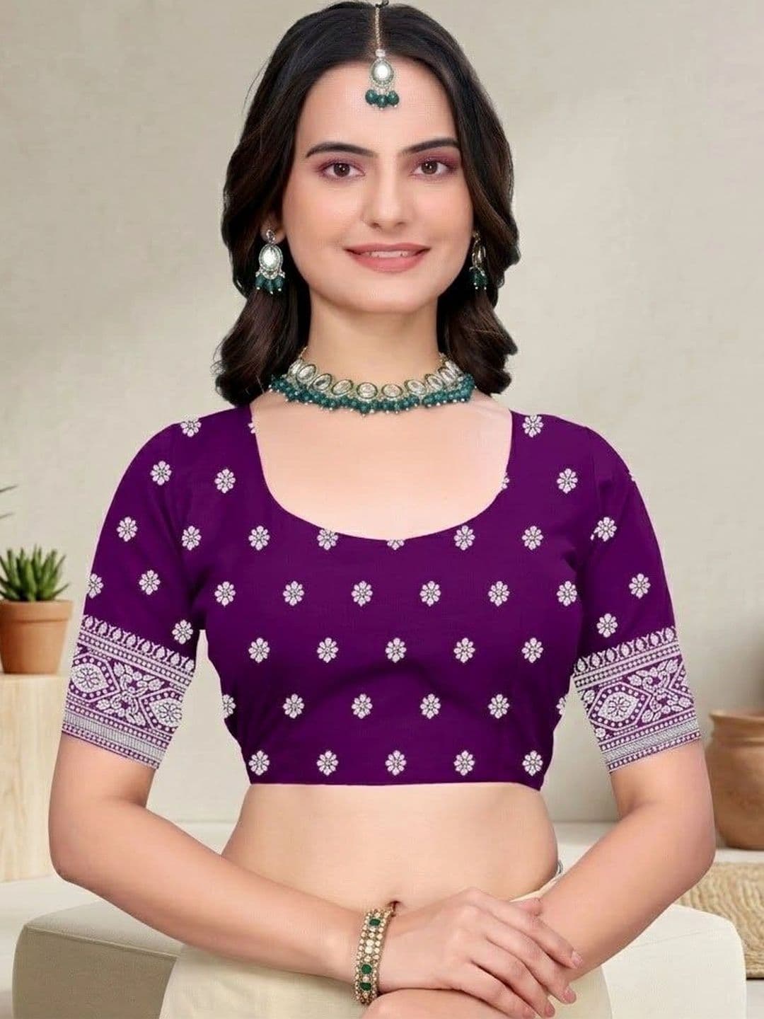 kantuba Floral Zardozi Art Silk Banarasi Saree thumbnail 3
