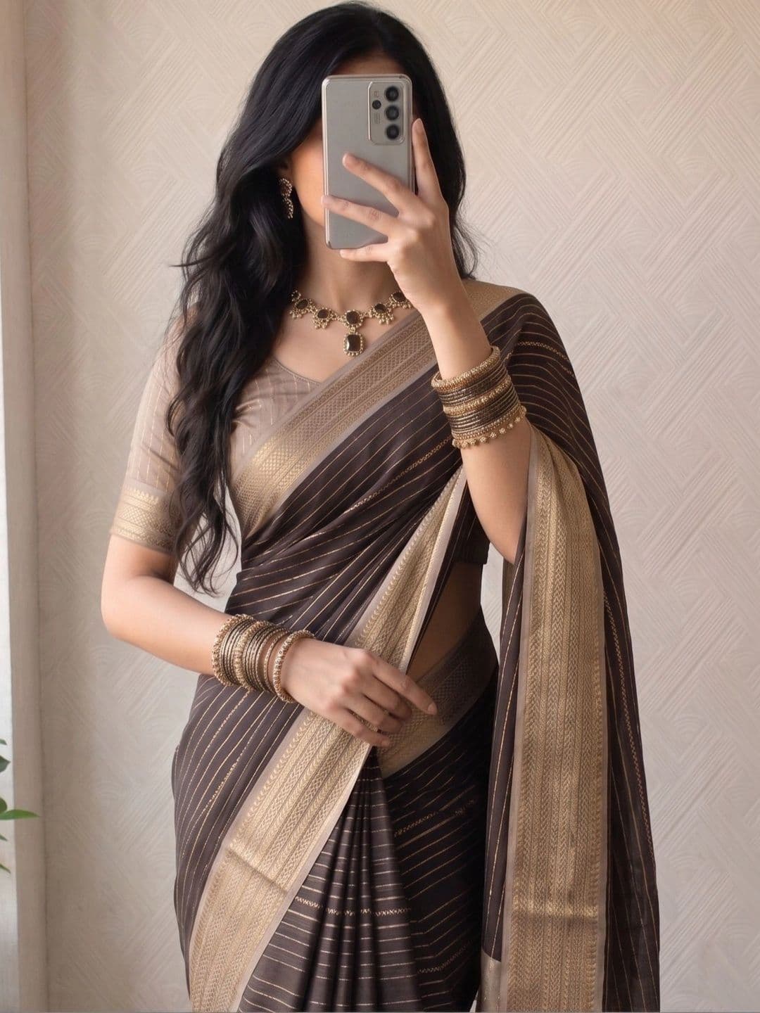 Owee Zari Silk Blend Designer Saree - view 1