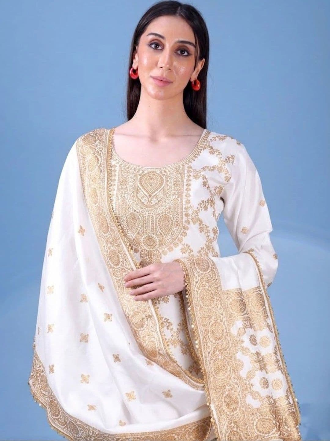 kantuba Art Silk Unstitched Dress Material thumbnail 3