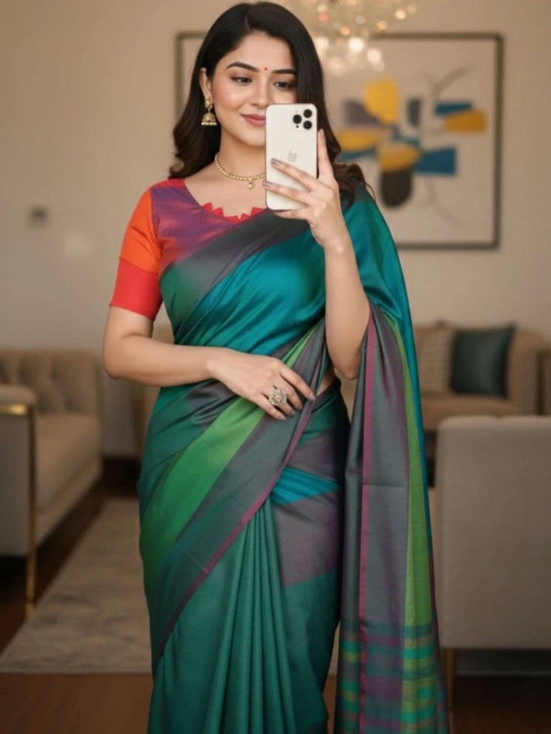 Owee Silk Cotton Designer Saree - view 1