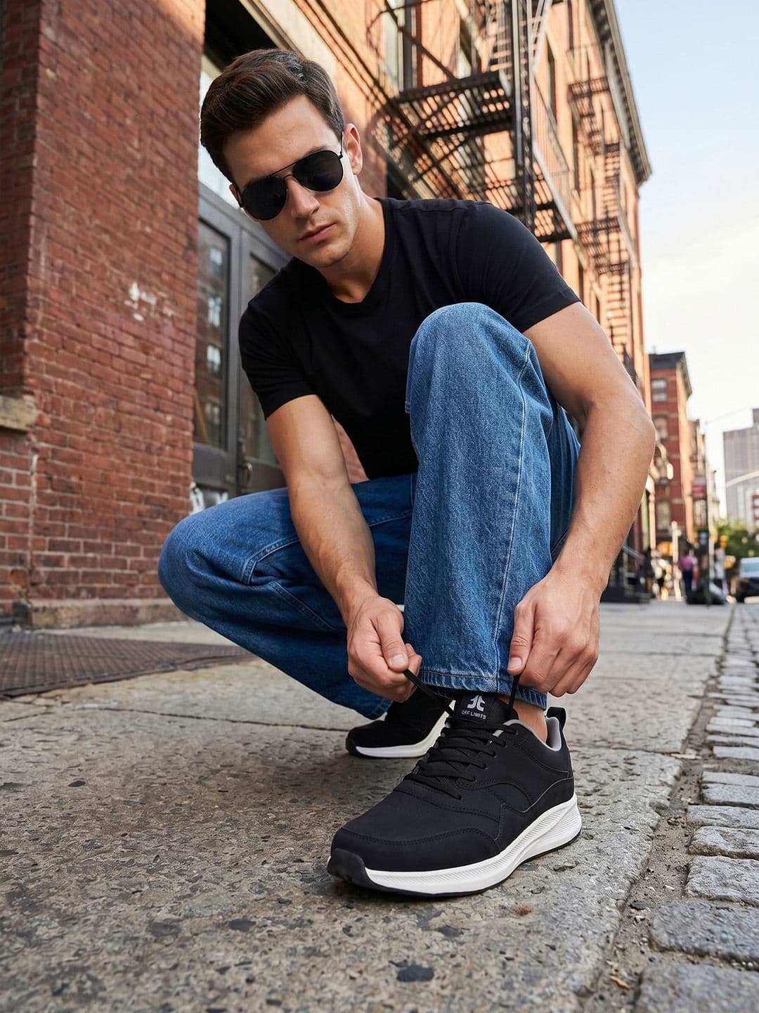 OFF LIMITS Men Textured Lace-Ups Running Sports Shoes thumbnail 7