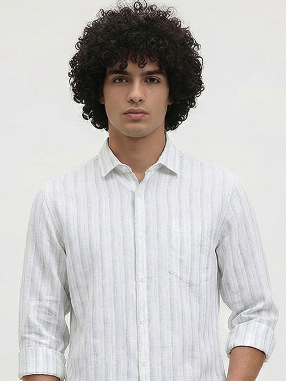 Roadster Life Co.Cotton Linen Striped Shirt - view 1