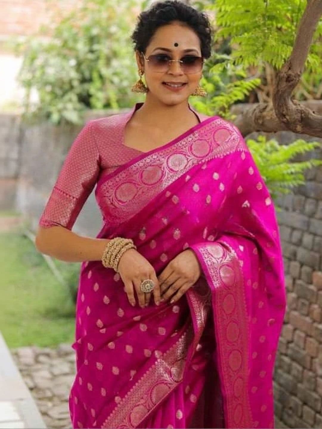 revika Woven Design Zari Art Silk Designer Kanjeevaram Saree thumbnail 3