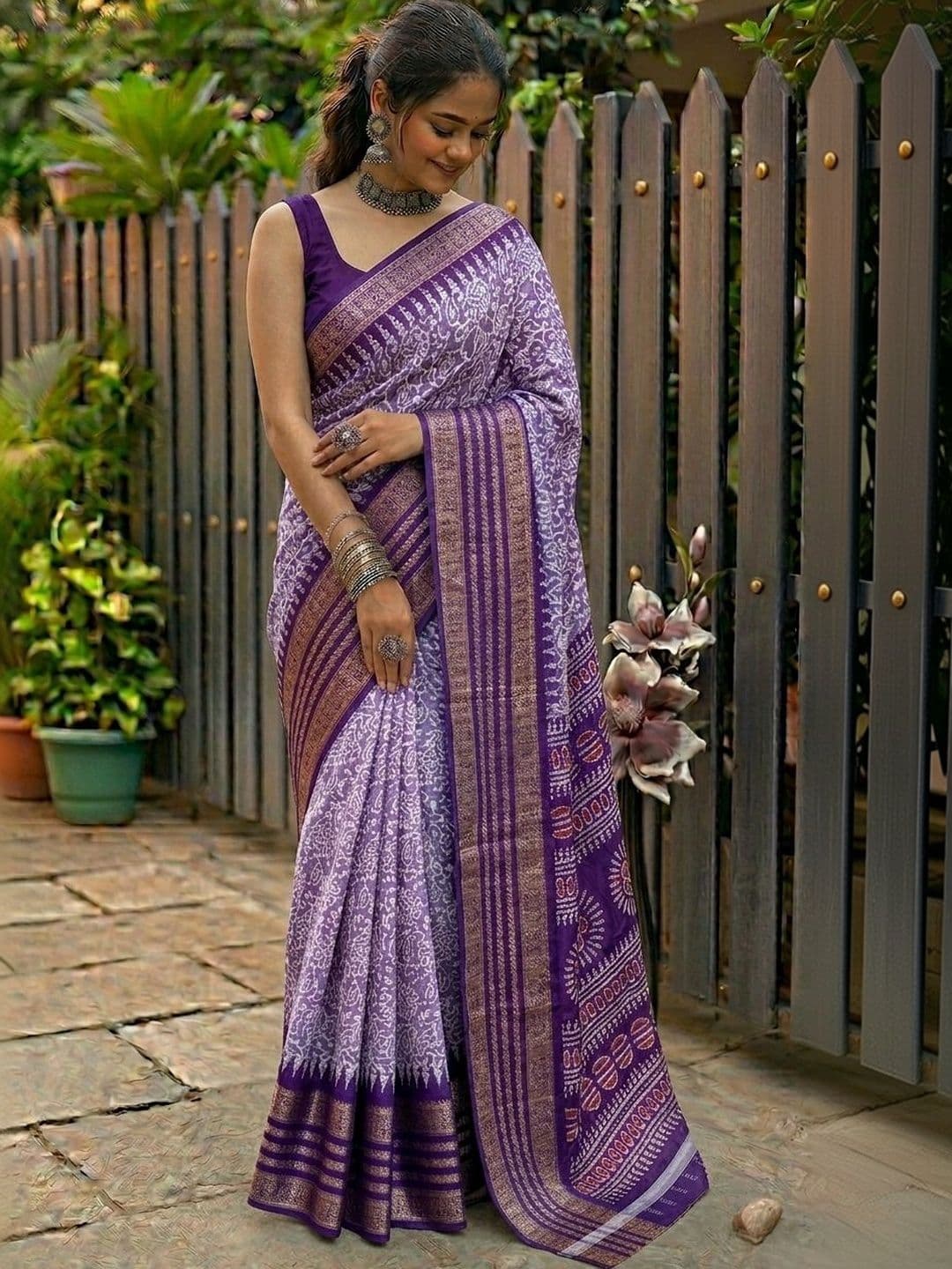 Owee Zari Silk Blend Designer Saree - view 1