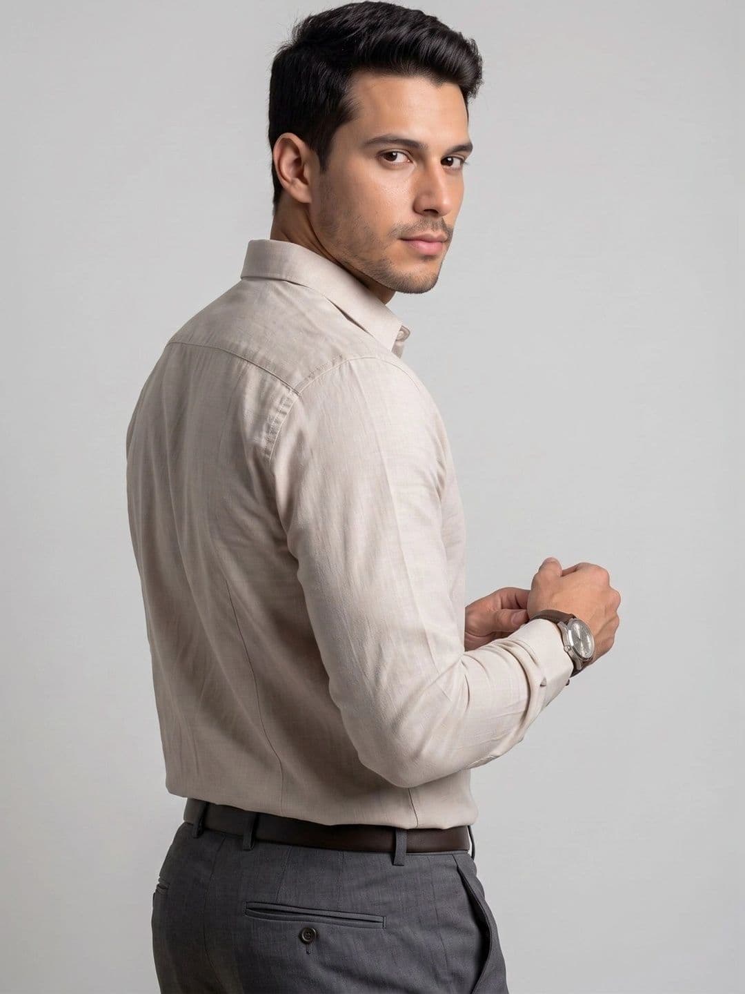 U.S. PITCHERS Men Modern Slim Fit Formal Shirt thumbnail 4
