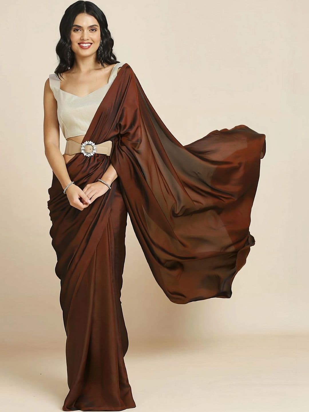 Durga Enterprises Colourblocked Saree thumbnail 5