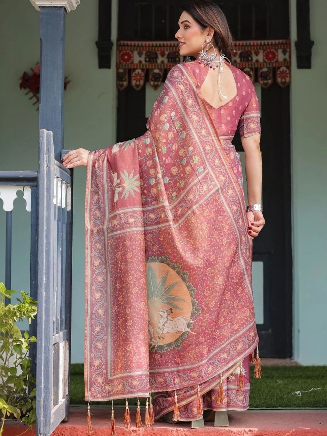 Suha Paisley Art Silk Saree thumbnail 7