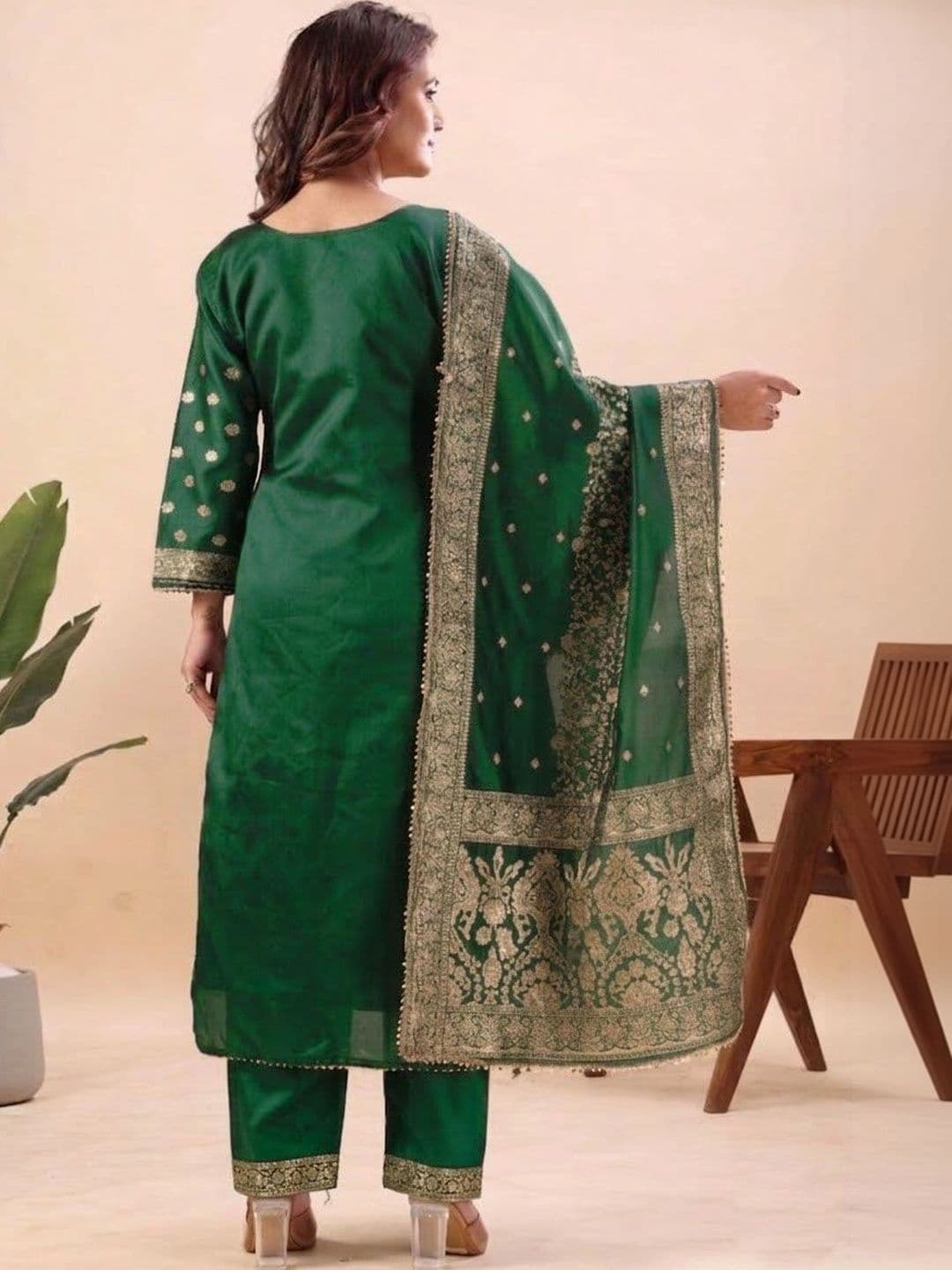 kantuba Art Silk Unstitched Dress Material thumbnail 5