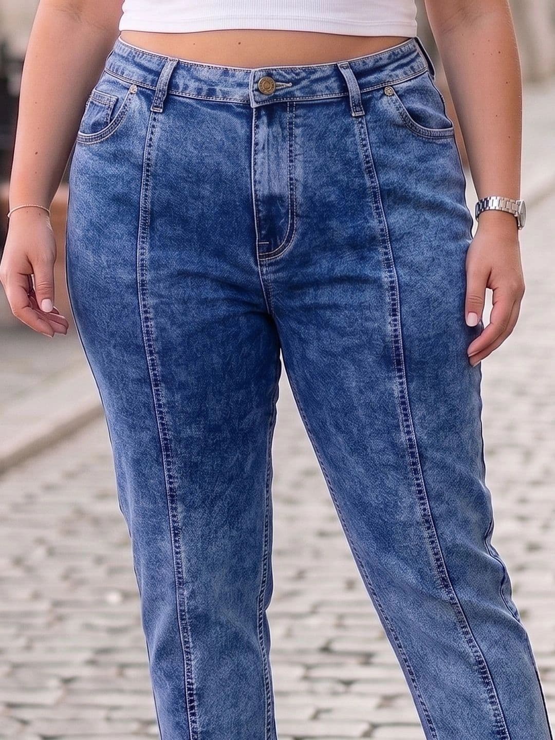 Style Quotient Plus Women Classic High-Rise Stretchable Jeans thumbnail 3