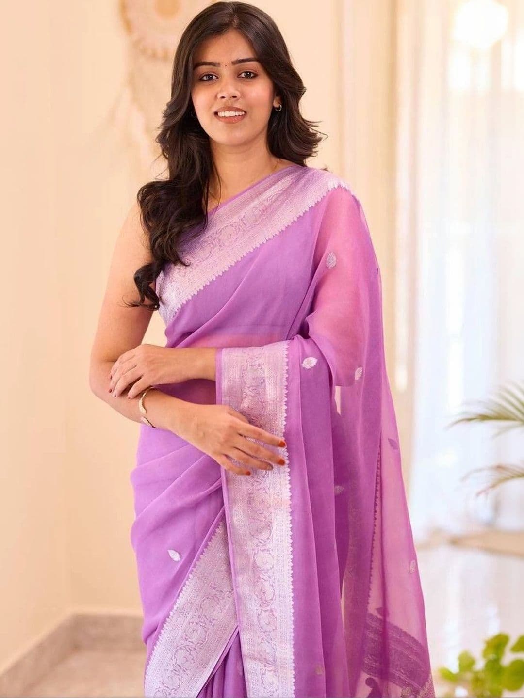 revika Woven Design Zari Art Silk Designer Kanjeevaram Saree thumbnail 4