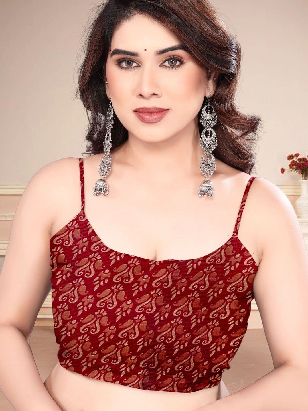 Owee Pure Chiffon Designer Saree thumbnail 5