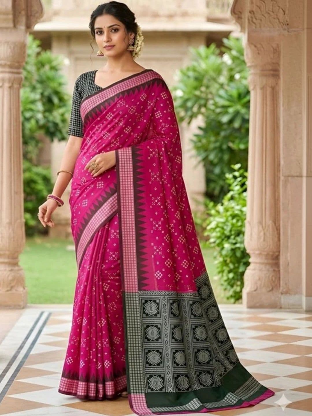 SHOPSILK Woven Design Art Silk Sambalpuri Saree thumbnail 7