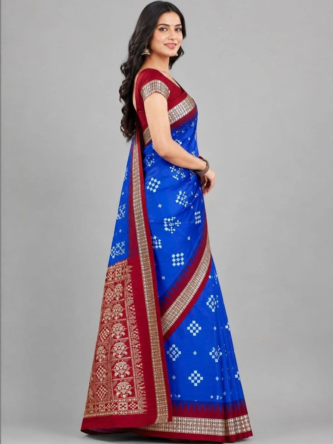 SHOPSILK Woven Design Zari Art Silk Sambalpuri Saree thumbnail 6