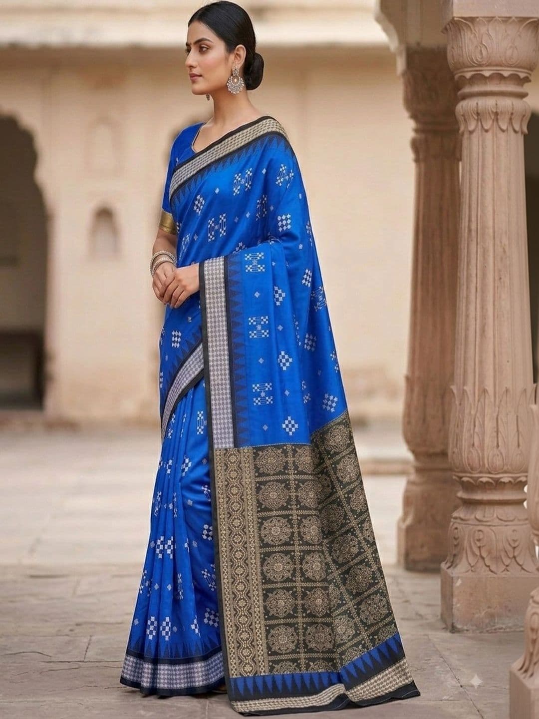 SHOPSILK Art Silk Sambalpuri Saree - view 1