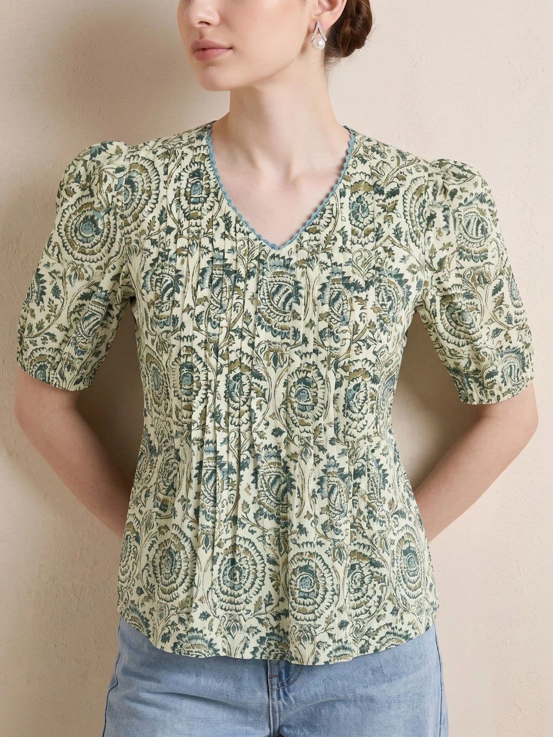 COTTON CULTURE Women Ethnic Motifs Printed Kurta thumbnail 5