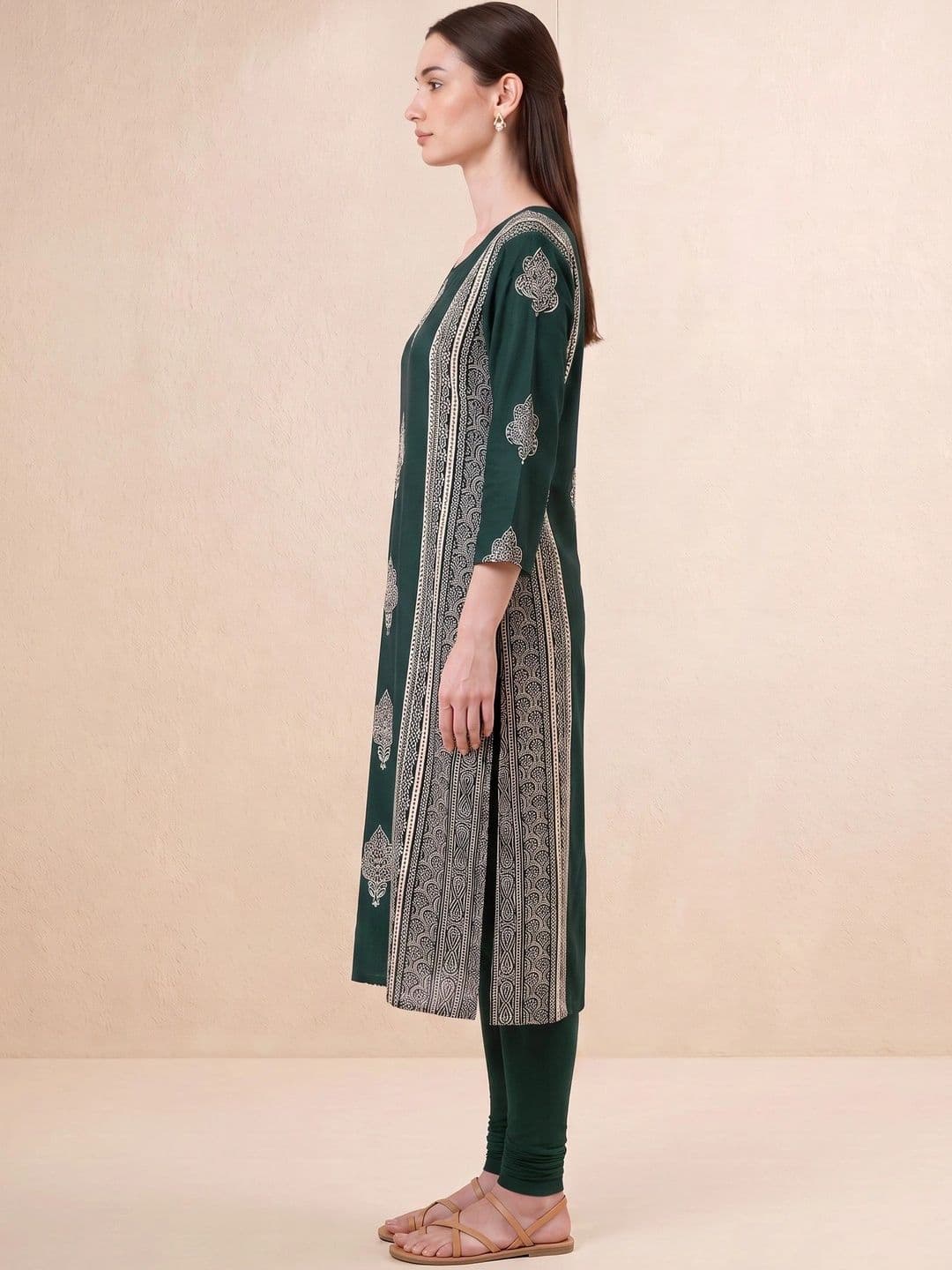 COTTON CULTURE Women Ethnic Motifs Printed Indie Prints Kurta thumbnail 4
