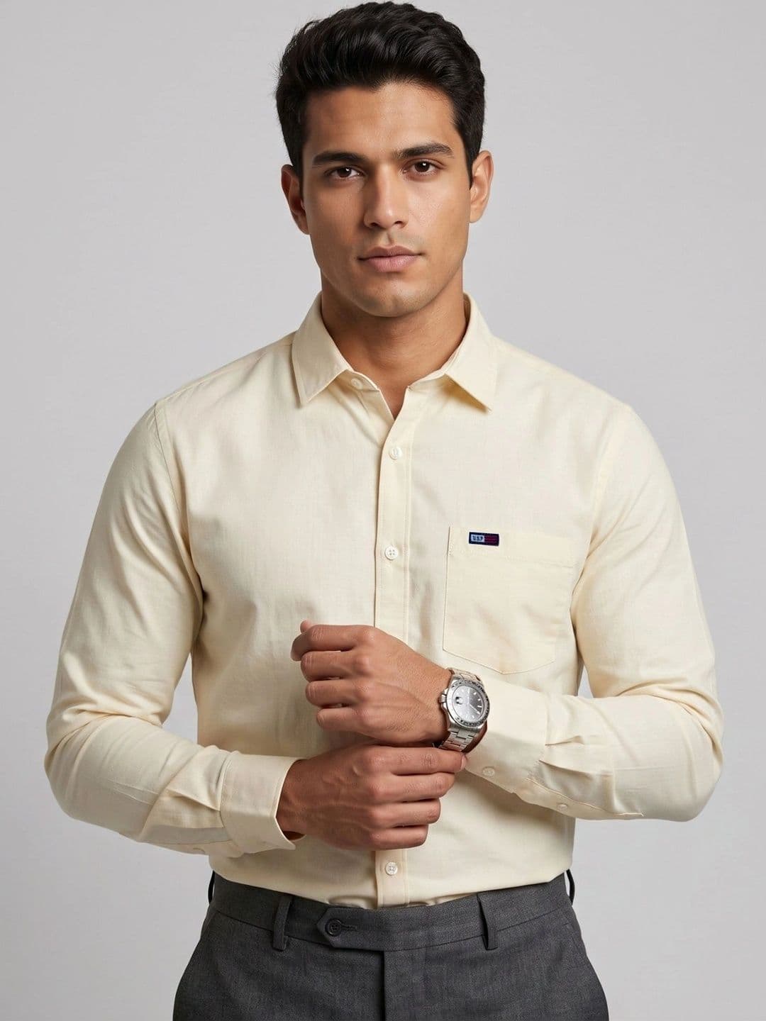 U.S. PITCHERS Men Modern Slim Fit Formal Shirt thumbnail 6