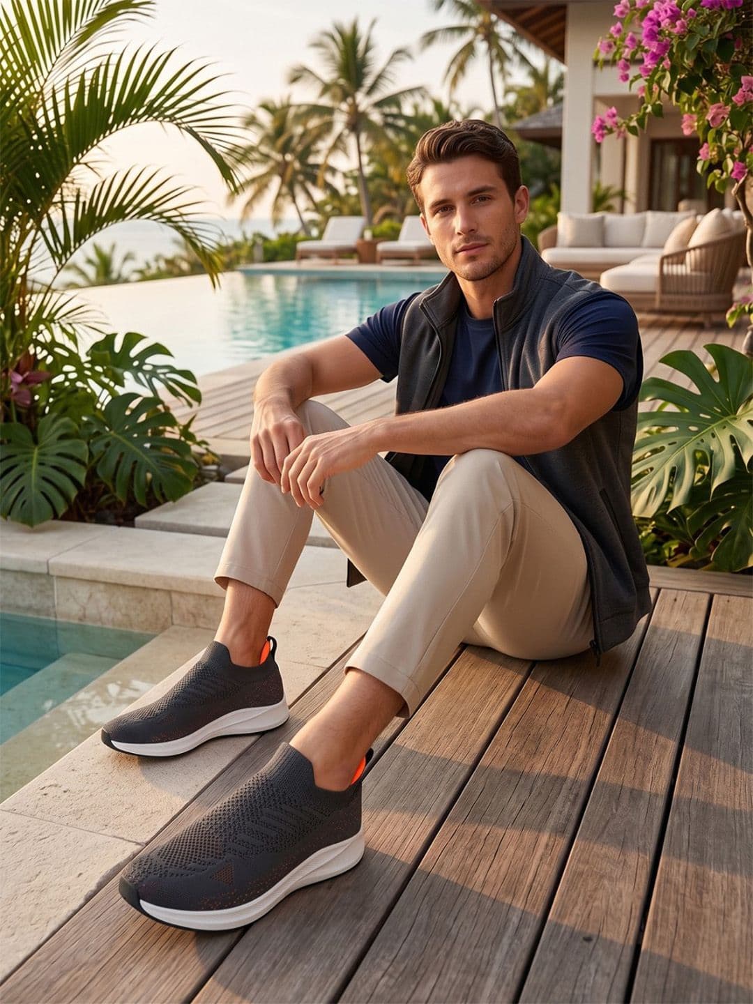 OFF LIMITS Men Textured Walking Slip-On Mesh Shoes - view 1