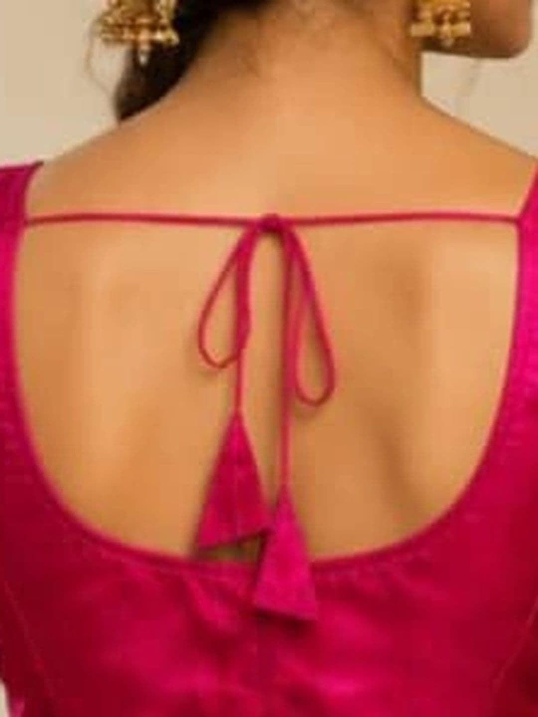 SHILPANJALI Dupion Solid Saree Blouse thumbnail 7