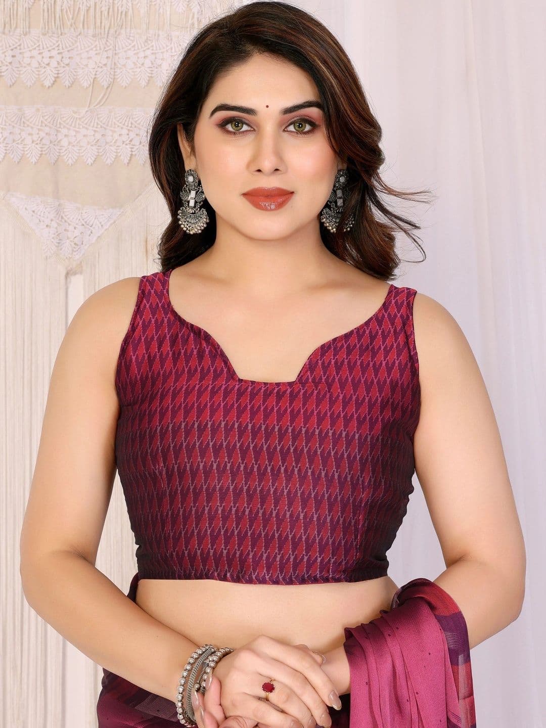 Owee Pure Chiffon Designer Saree thumbnail 4