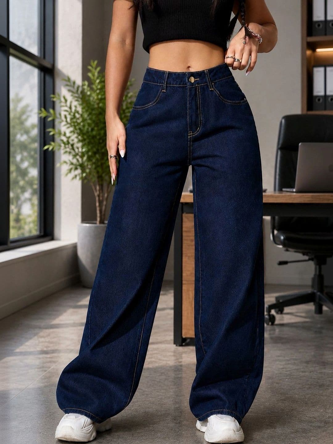 DENIMLOOK Women Flared High-Rise Jeans - view 1