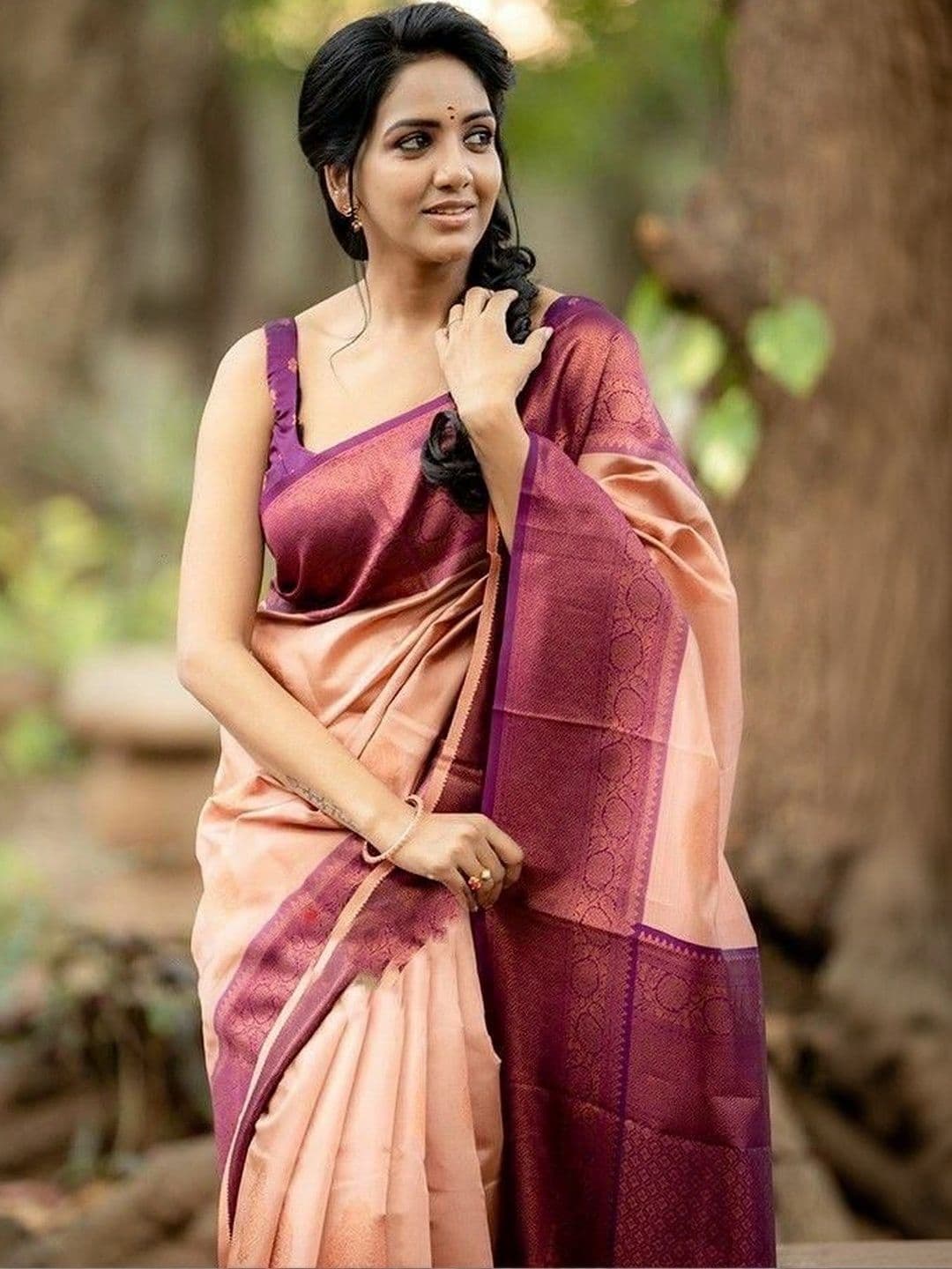 revika Woven Design Zari Art Silk Designer Kanjeevaram Saree thumbnail 4