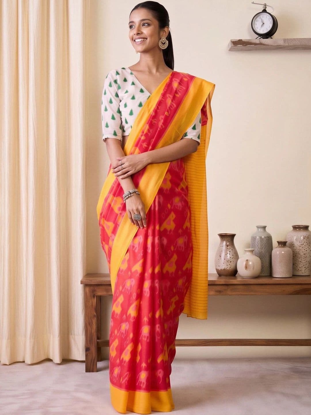 Saree mall Designer Pochampally Sarees thumbnail 4